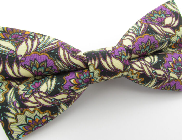 Elegant Floral Harmony Bowtie & Faux Pocket Square - Image 4