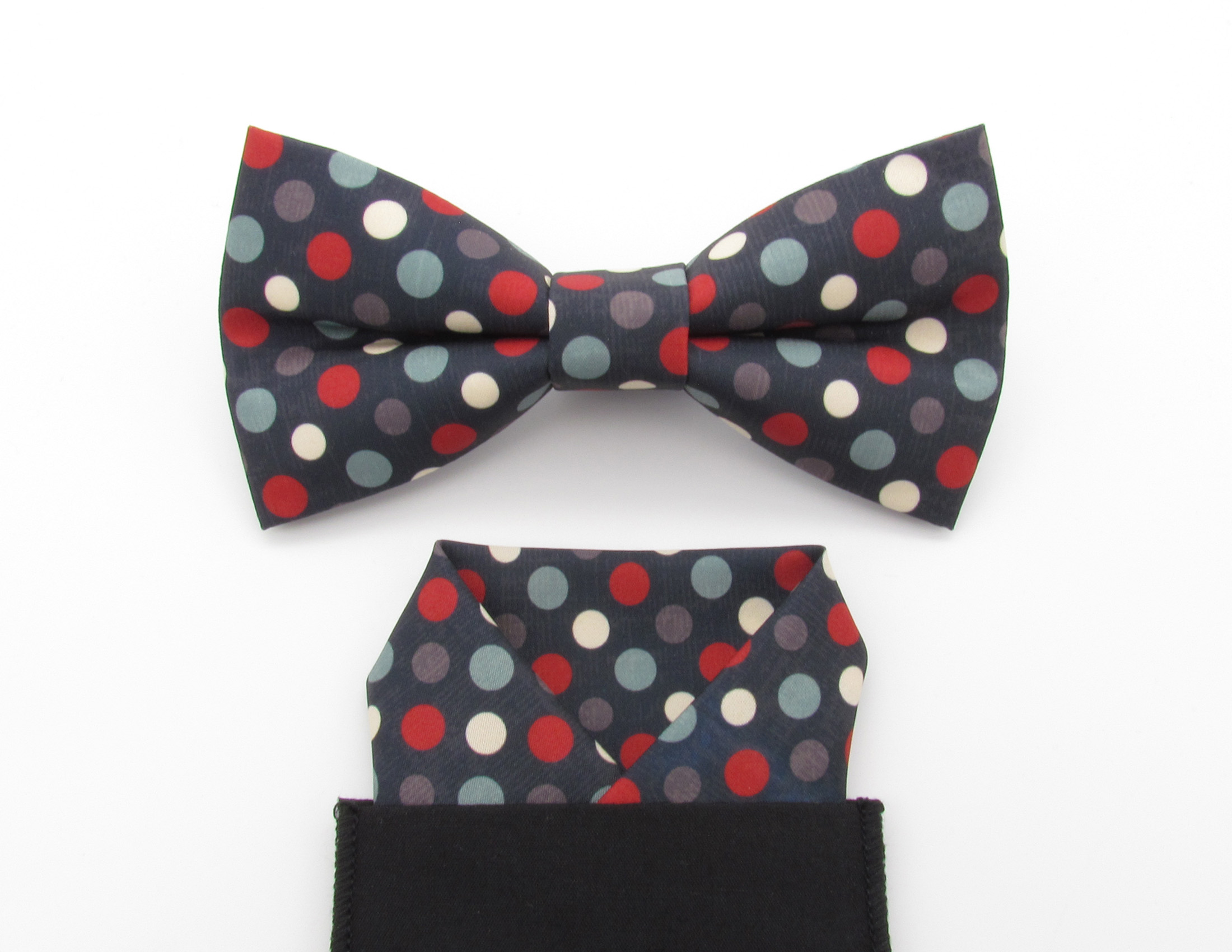 Polka Dot Bowtie & Faux Pocket Square - Image 5