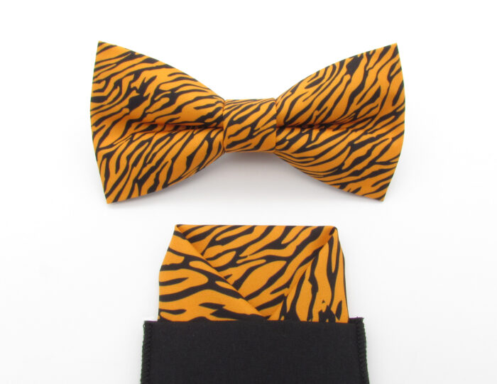 Orange Tiger Print Bowtie Set - Image 6