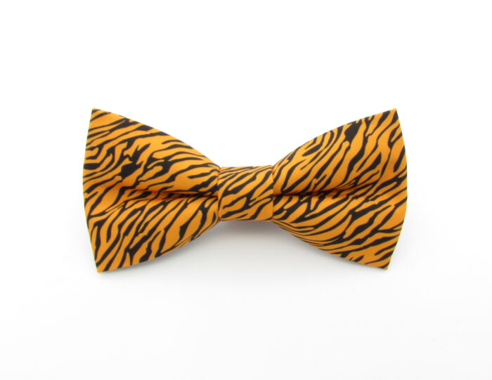 Orange Tiger Print Bowtie Set