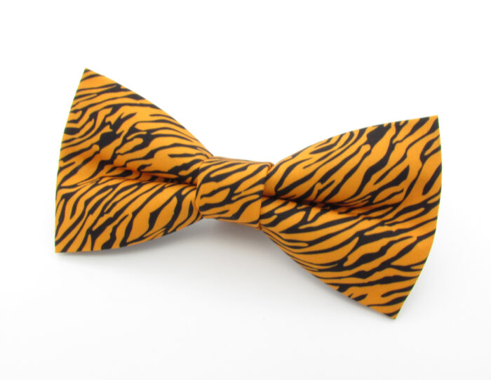 Orange Tiger Print Bowtie Set - Image 3