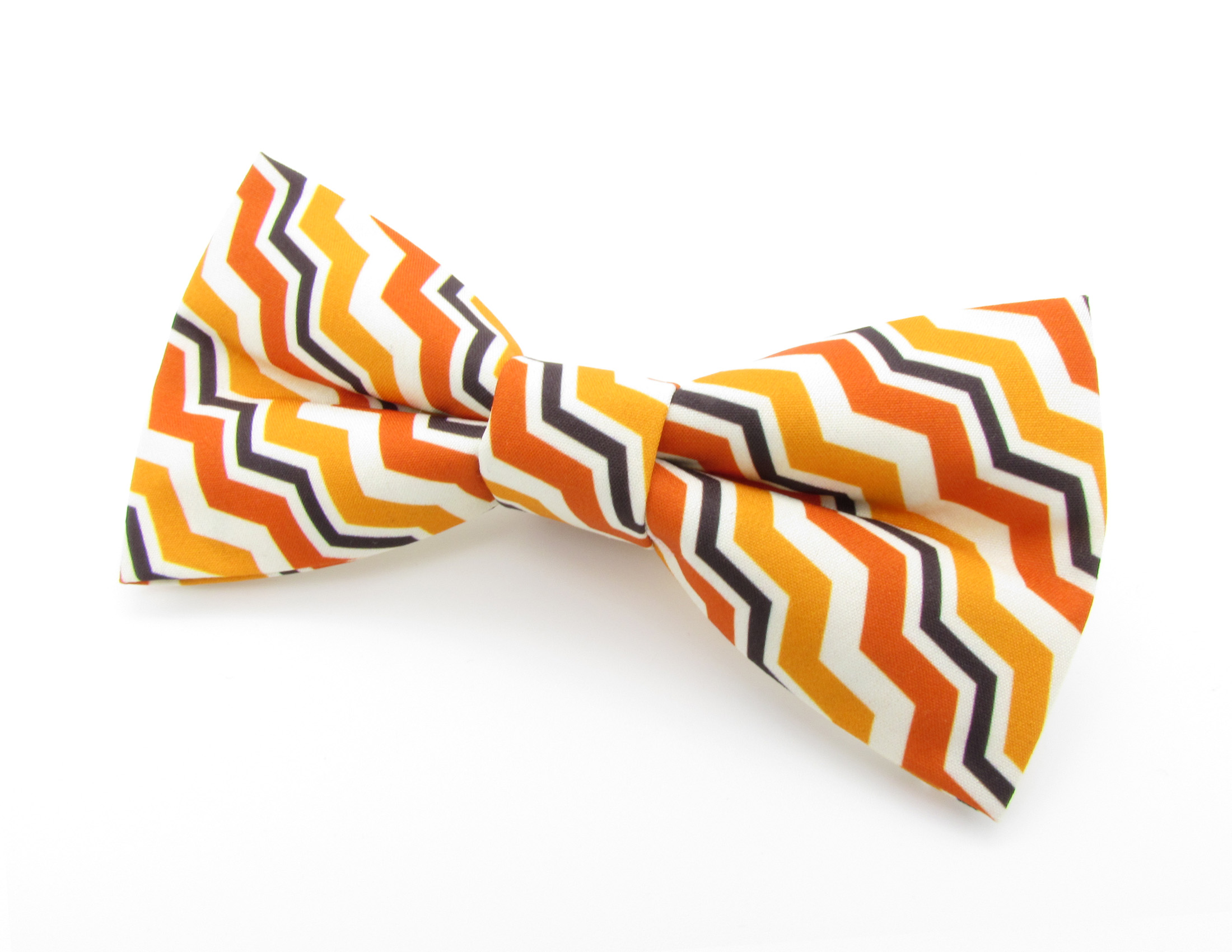Orange Zig Zag Bowtie - Image 3