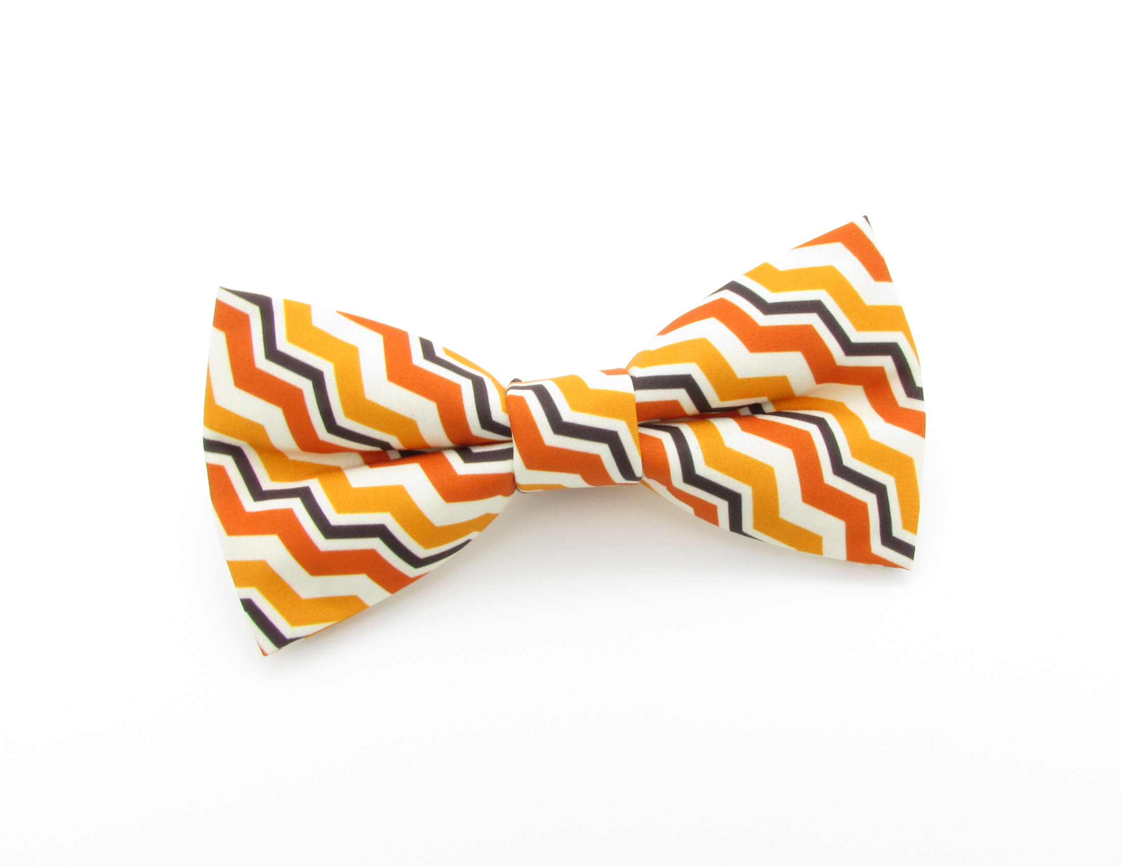 Orange Zig Zag Bowtie - Image 2