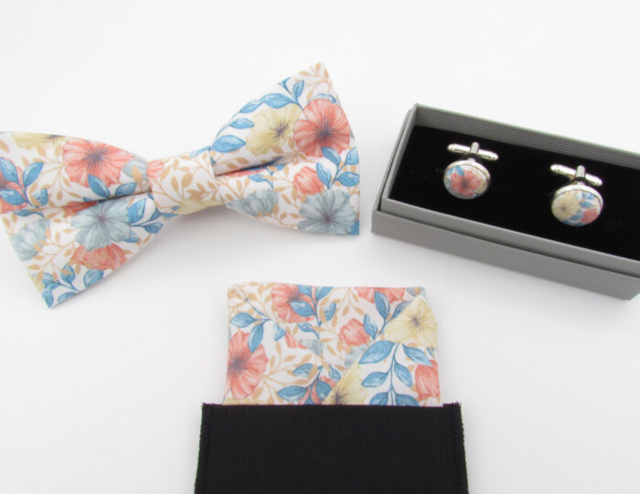 Pastel Floral Elegance Bowtie Set - Image 7