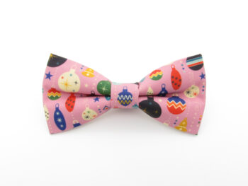 Pink Vintage Christmas Bowtie Set