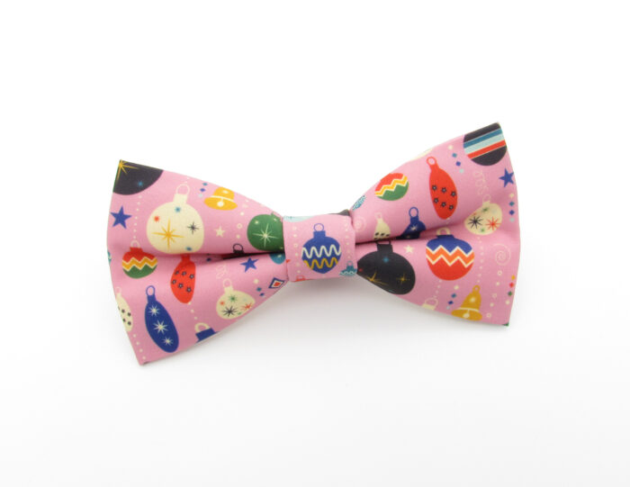 Pink Vintage Christmas Bowtie Set - Image 2