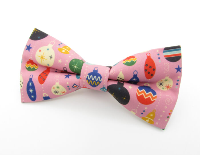 Pink Vintage Christmas Bowtie Set - Image 3