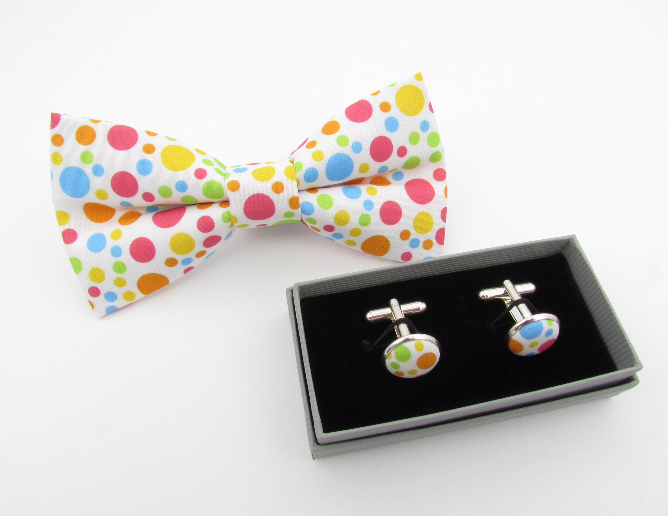 Bright Polka Dot Bowtie Set - Image 5