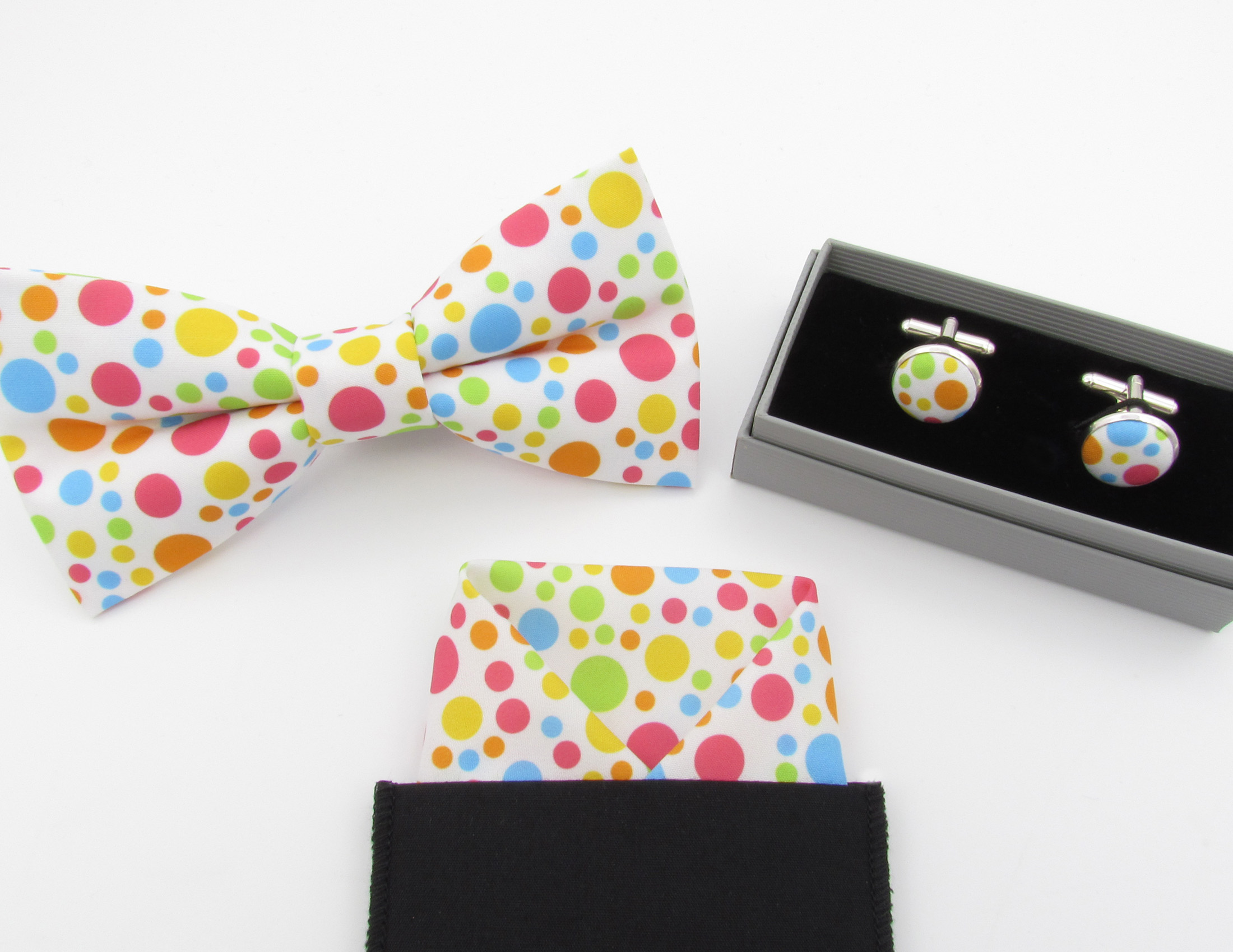 Bright Polka Dot Bowtie Set - Image 7