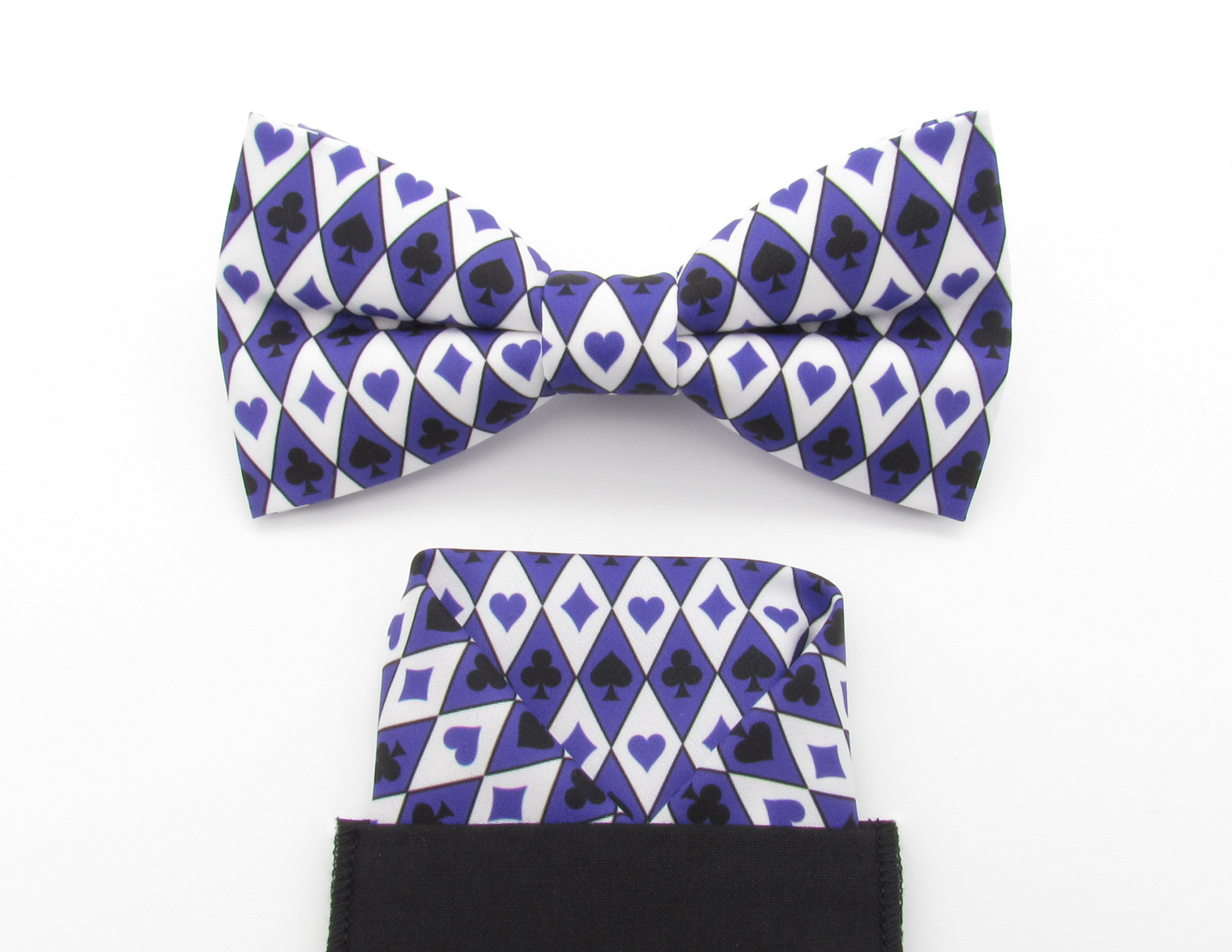 Purple Card Suit Patterned Bowtie Set - Image 6