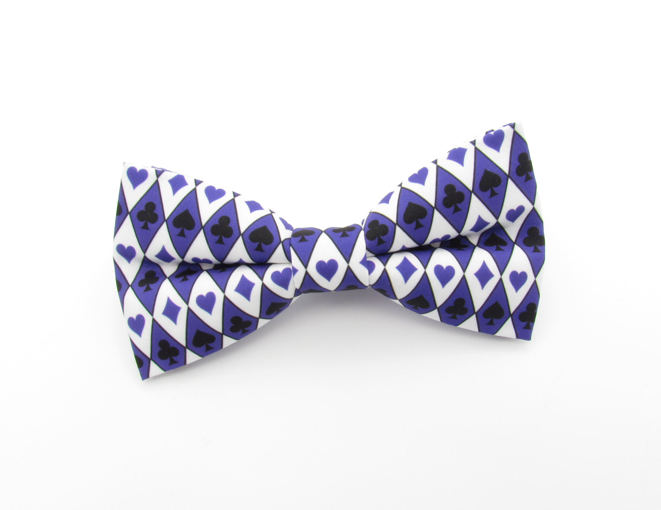 Purple Card Suit Patterned Bowtie Set - Image 2