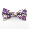Purple and White Rose Bowtie Set