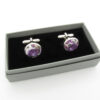 Purple and White Rose Bowtie Set - Image 4