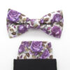Purple and White Rose Bowtie Set - Image 6