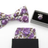 Purple and White Rose Bowtie Set - Image 7