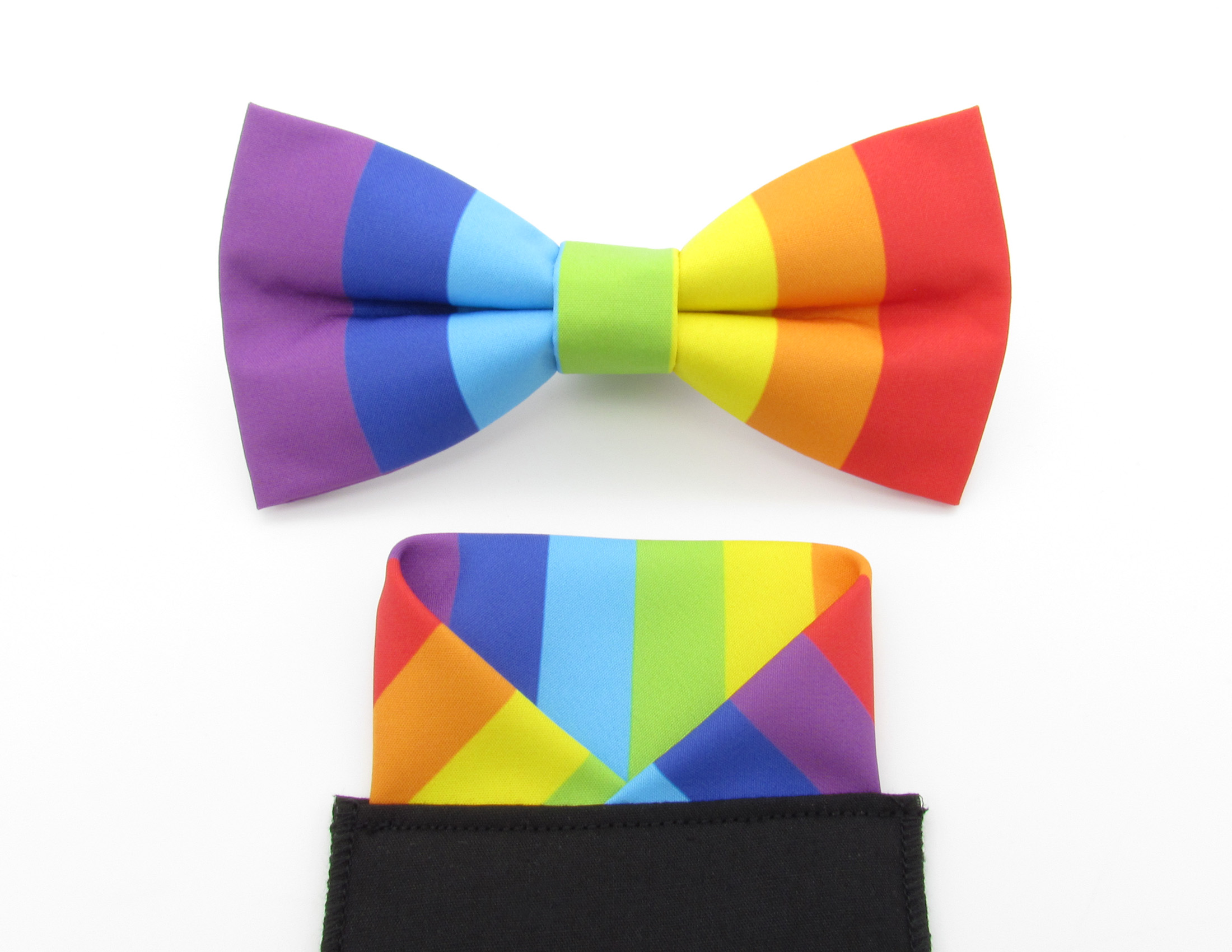 Rainbow Striped Bowtie Set - Image 6