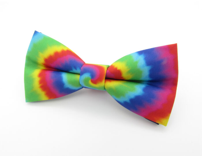 Rainbow Tie Dye Bowtie & Faux Pocket Square - Image 3