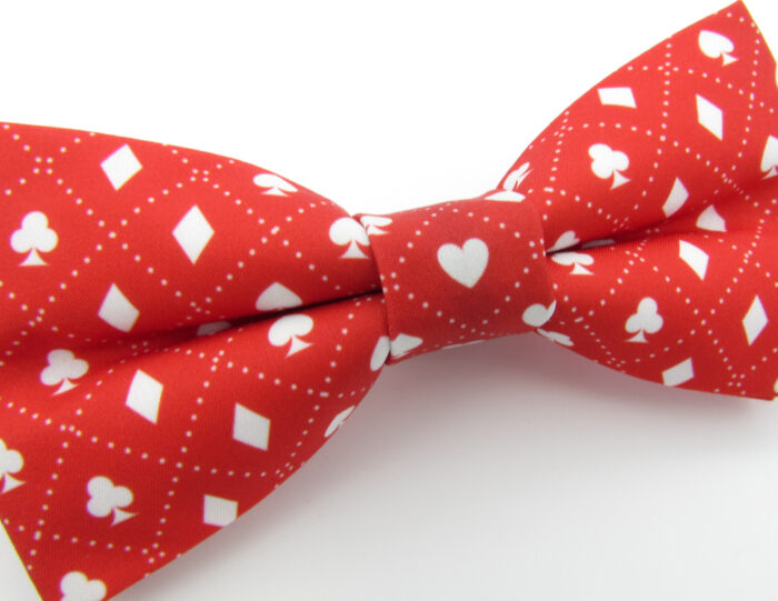 Red Card Symbol Patterned Bowtie Set - Image 9