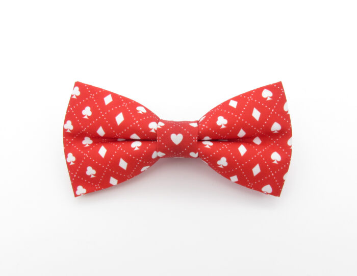 Red Card Symbol Patterned Bowtie Set