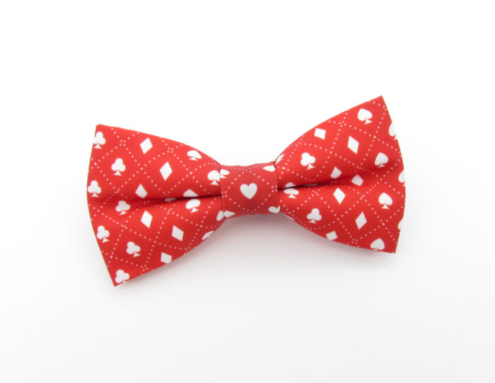 Red Card Symbol Patterned Bowtie Set - Image 2