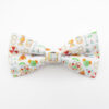 White Science Patterned Bowtie Set