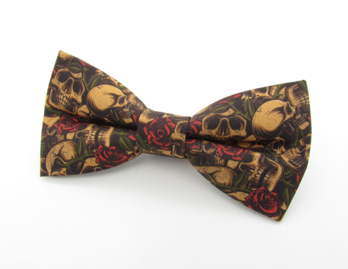 Skull & Rose Bowtie and Faux Pocket Square - Image 3
