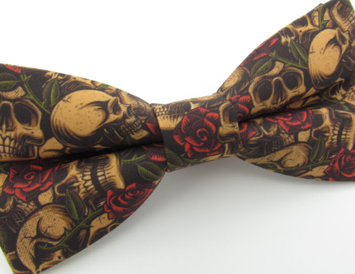 Skull & Rose Bowtie and Faux Pocket Square - Image 4