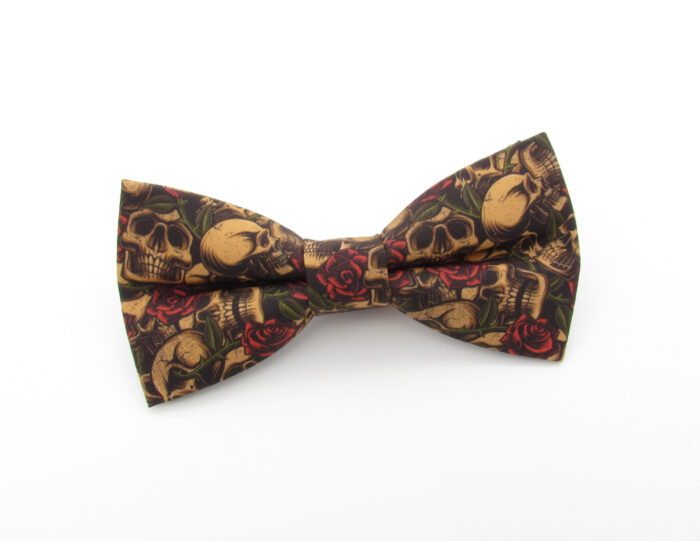 Skull & Rose Bowtie and Faux Pocket Square - Image 2