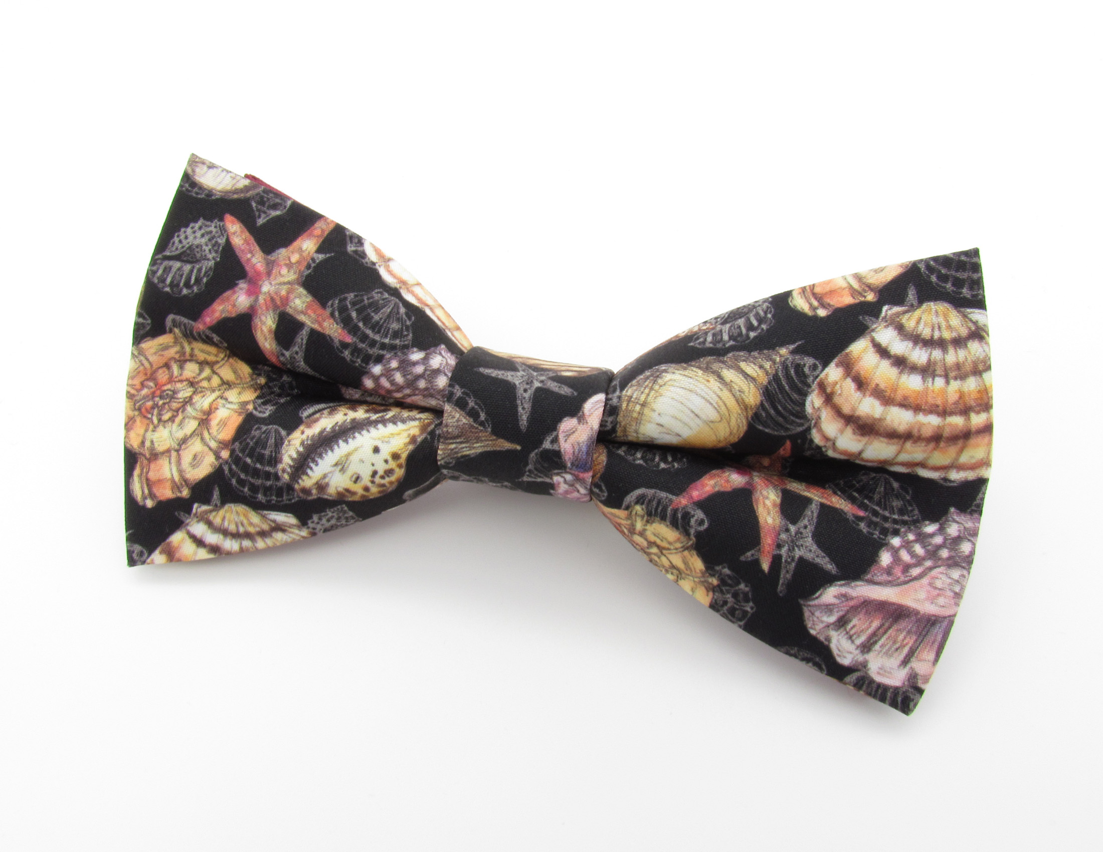 Shell Patterned Bowtie & Faux Pocket Square - Image 3
