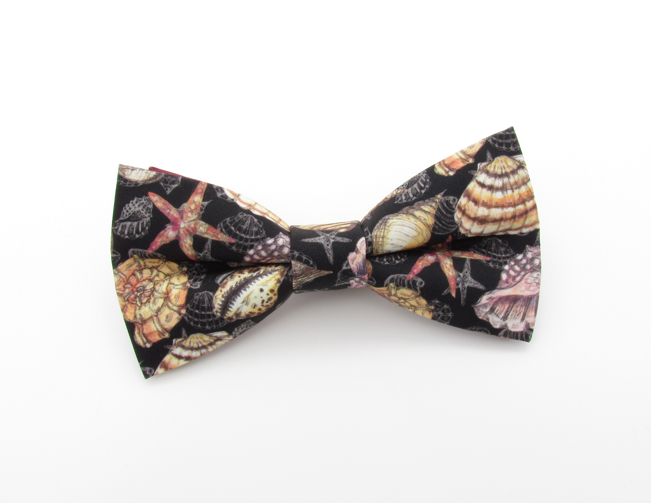 Shell Patterned Bowtie & Faux Pocket Square - Image 2