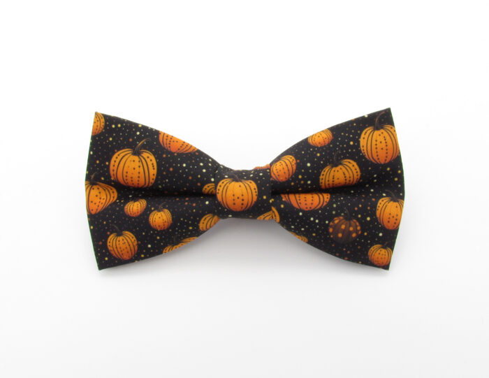 Spotty Pumpkin Bowtie & Faux Pocket Square