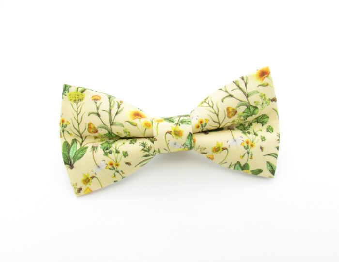 Yellow Wildflower Patterned Bowtie Set - Image 2