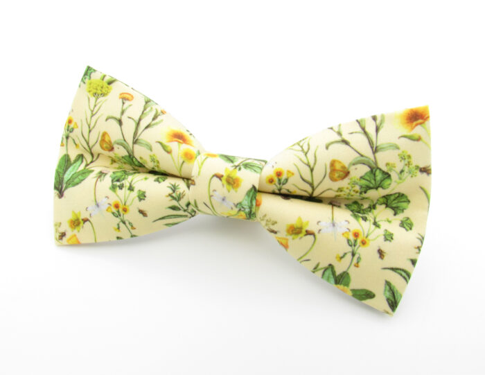 Yellow Wildflower Patterned Bowtie Set - Image 3