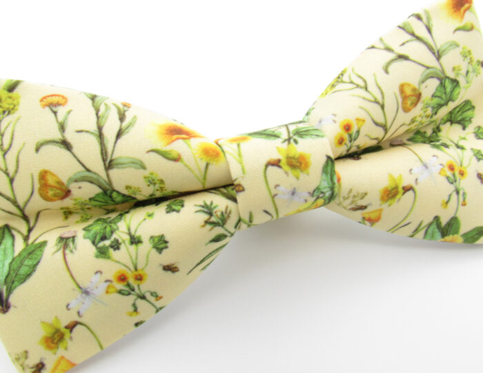 Yellow Wildflower Patterned Bowtie Set - Image 10
