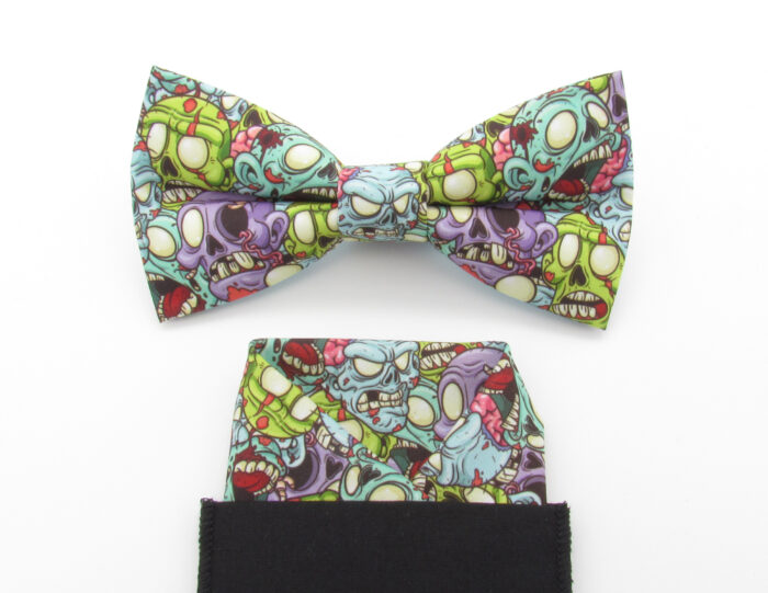 Zombie Face Bowtie & Faux Pocket Square - Image 5