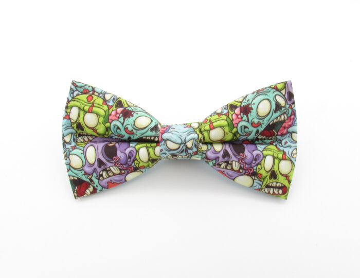 Zombie Face Bowtie & Faux Pocket Square