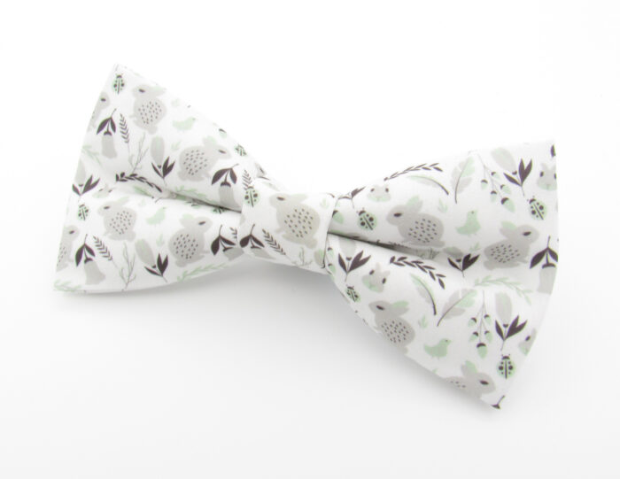 White Rabbit Patterned Bowtie - Image 3