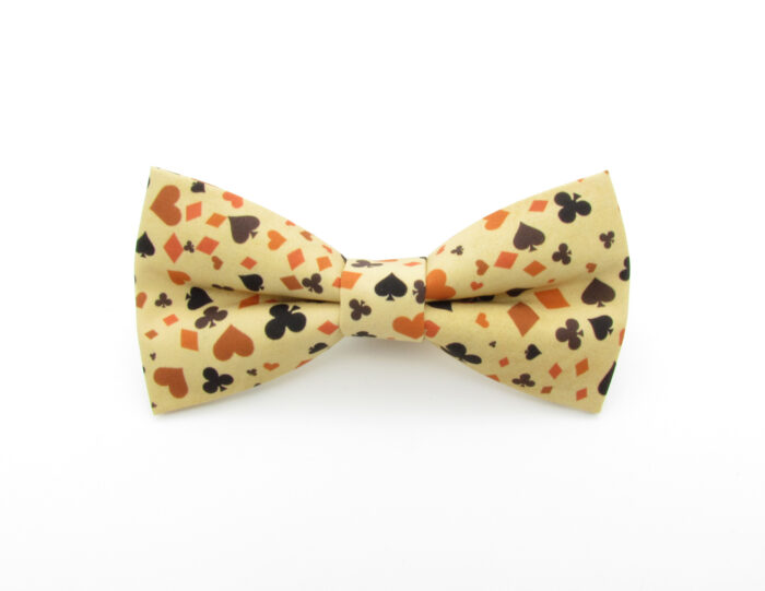 Beige Card Symbol Bowtie