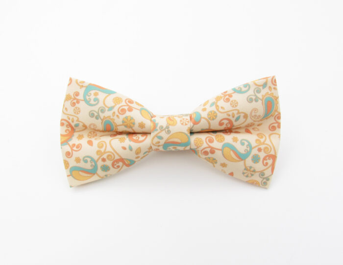 Peach Pastel Paisley Bowtie Set