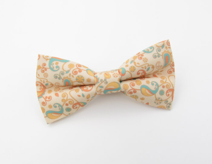 Peach Pastel Paisley Bowtie Set - Image 2