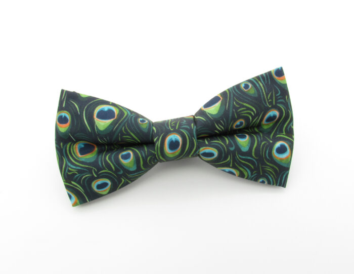 Green Peacock Feather Bowtie Set - Image 2
