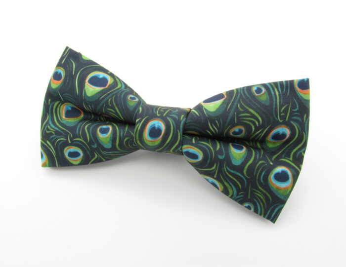 Green Peacock Feather Bowtie Set - Image 3