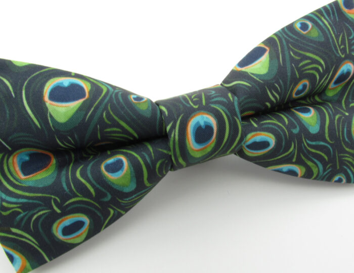 Green Peacock Feather Bowtie Set - Image 10