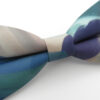 Peacock Colour Paint Stroke Bowtie & Faux Pocket Square - Image 4