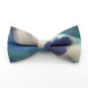Peacock Colour Paint Stroke Bowtie & Faux Pocket Square