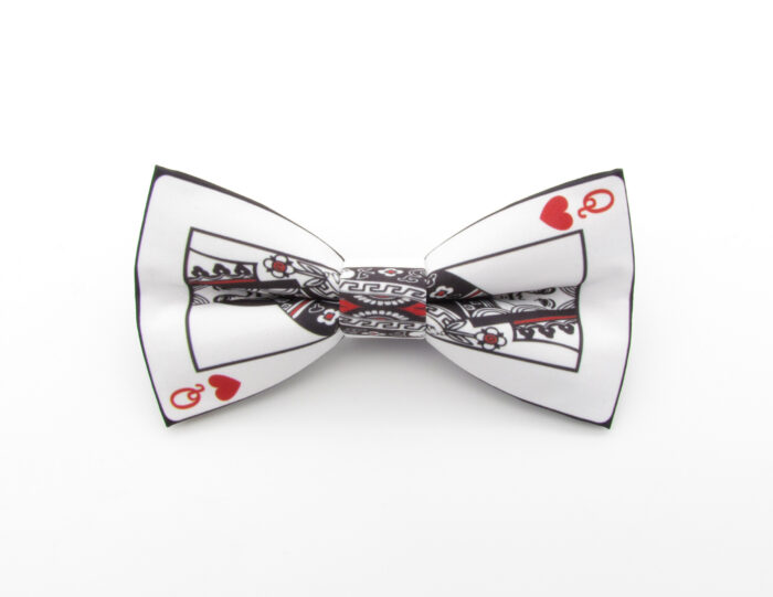 Queen of Hearts Playing Card Bowtie