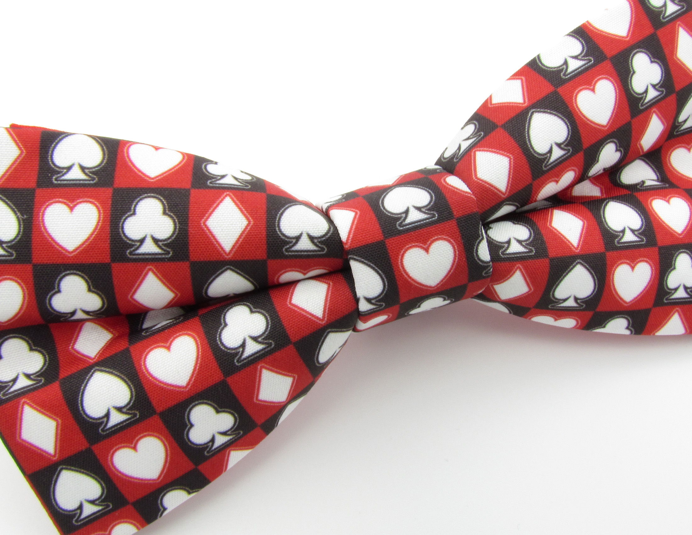 Red and Black Card Suit Patterned Bowtie Set - Image 10