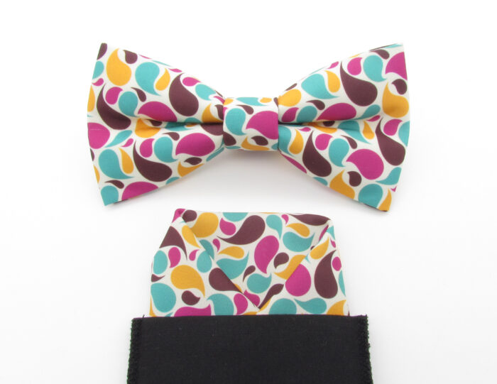 Bright Modern Paisley Bowtie Set - Image 5