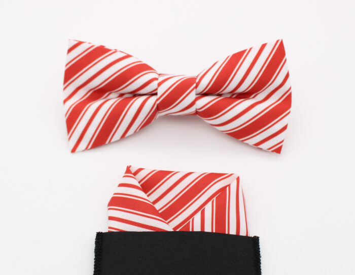 Candy Cane Striped Bowtie Set - Image 5
