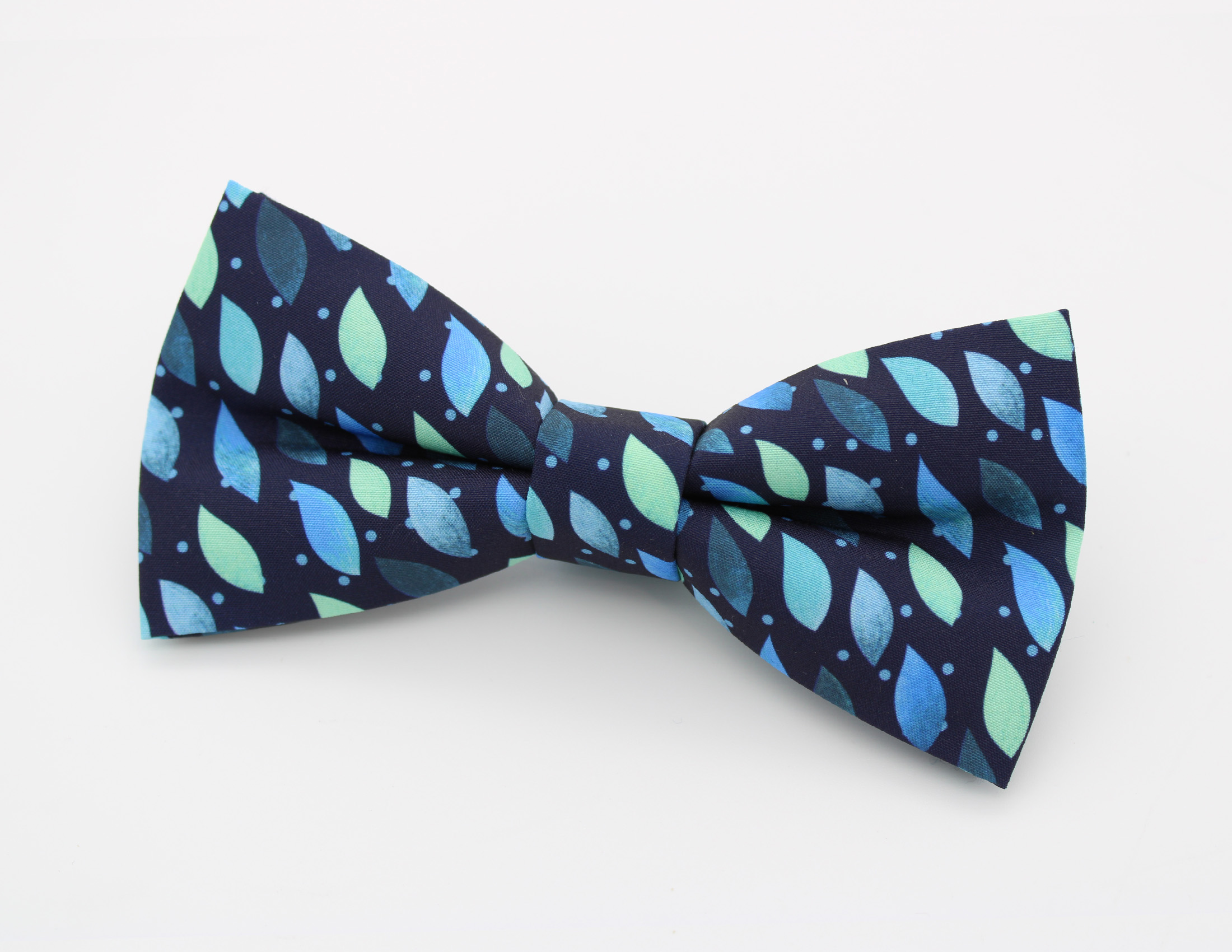 Blue Petal Bowtie & Faux Pocket Square - Image 3